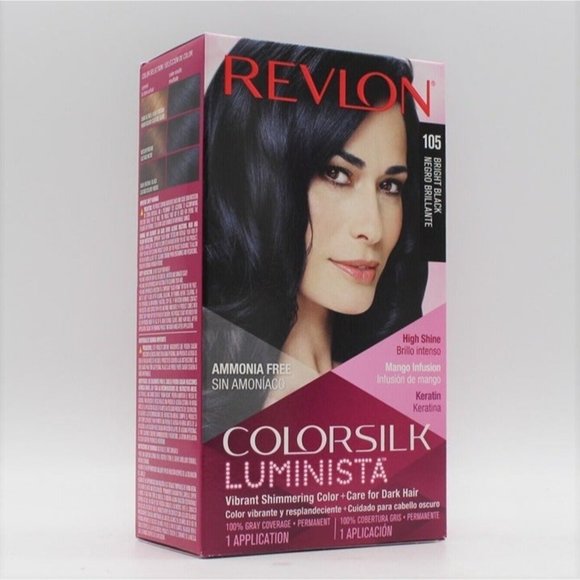 Revlon Colorsilk Luminista #105 Bright Black Hair Color Dye Dark Hair - Picture 1 of 5